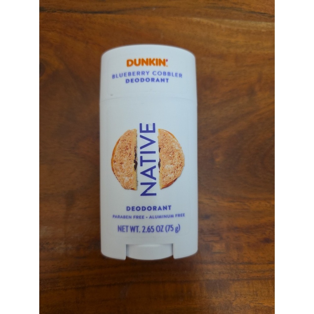 Native Dunkin' Blueberry Cobbler Deodorant, 2.65oz Aluminum Free Limited Edition